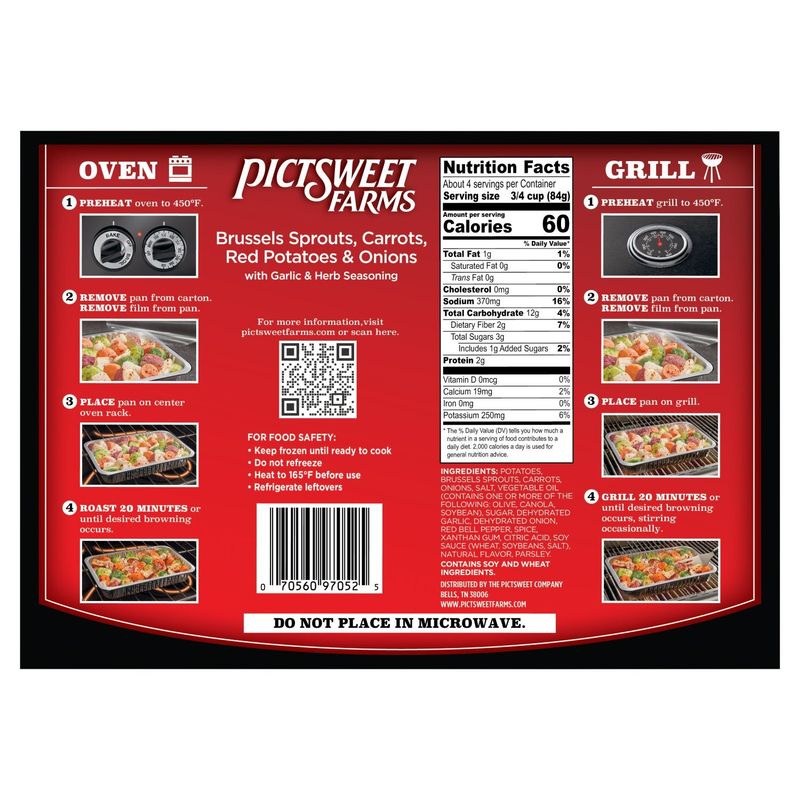 Pictsweet Farms Vegetables for Roasting Brussels Sprouts, Carrots, Red Potatoes &amp; Onions, 12 oz