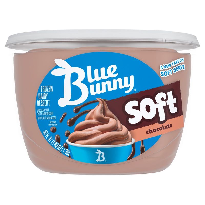 Blue Bunny Chocolate Soft Frozen Dairy Dessert, 46 fl oz