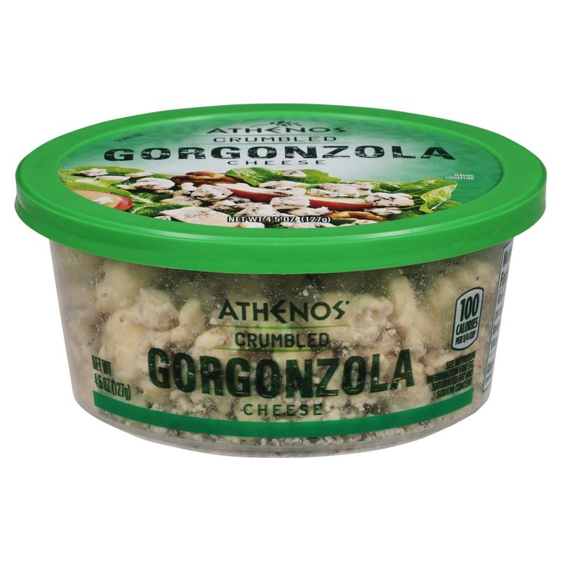 Athenos Crumbled Gorgonzola Cheese, 4.5 oz