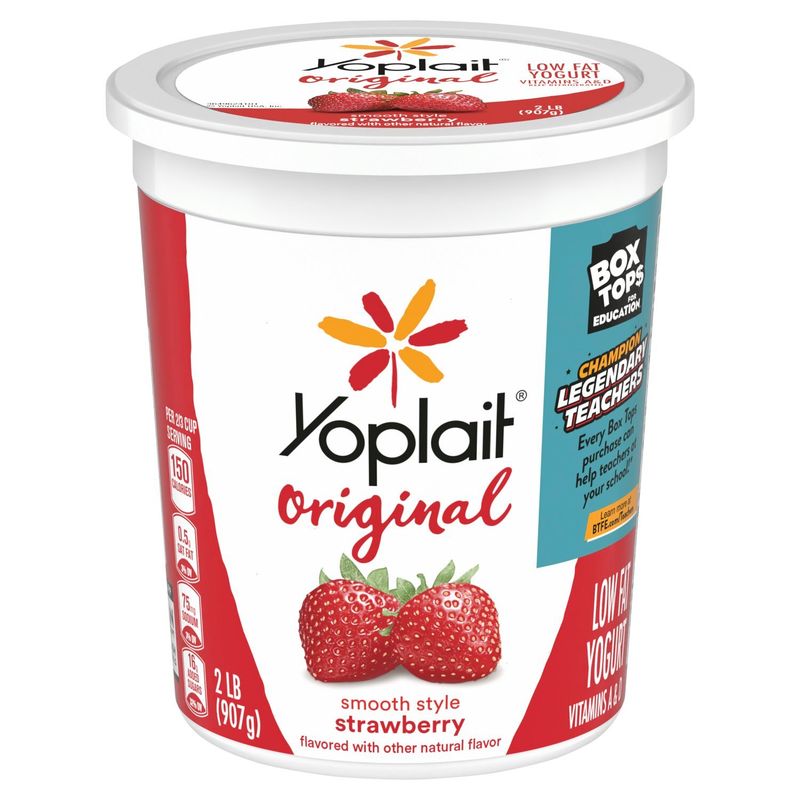 Yoplait Original Smooth Style Strawberry Low Fat Yogurt, 2 lb