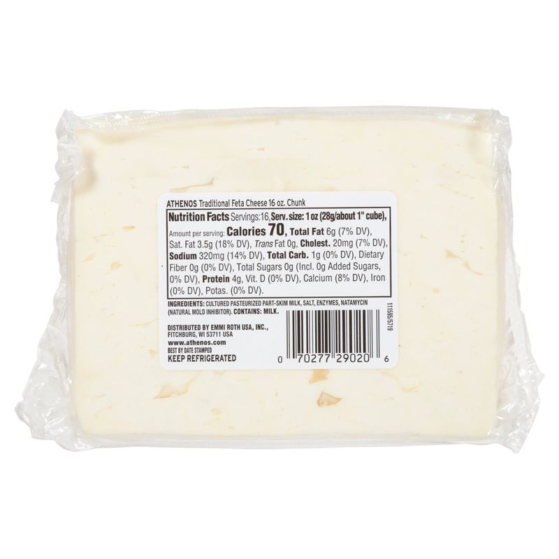 Athenos Chunk Traditional Feta Cheese, 16 oz