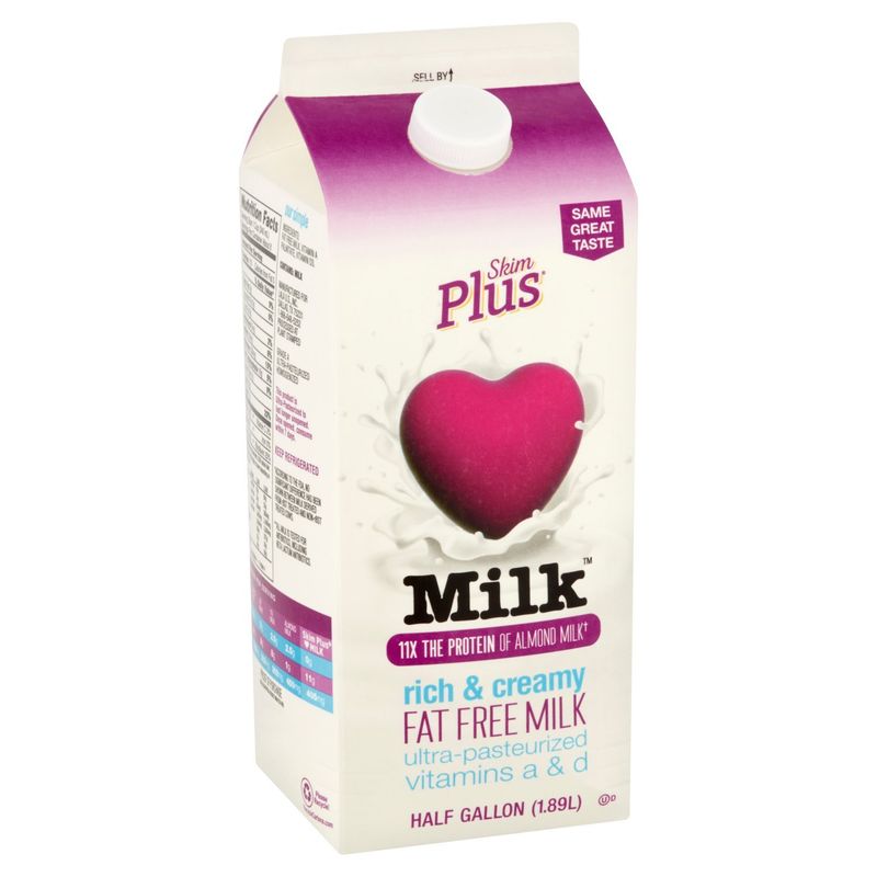 Skim Plus Fat Free Milk, half gallon