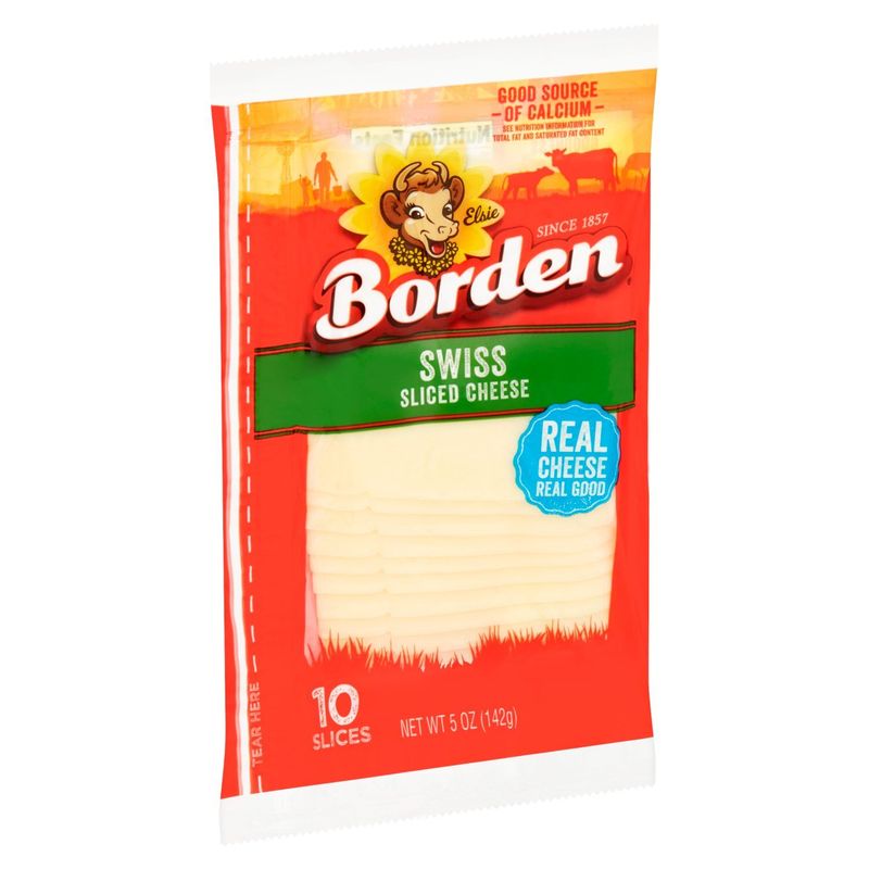Borden Swiss Sliced Cheese, 10 count, 5 oz
