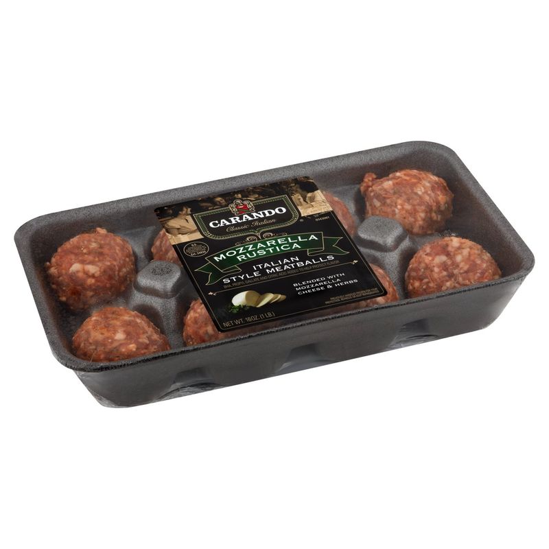 Carando Mozzarella Rustica Italian Style Meatballs, 16 oz
