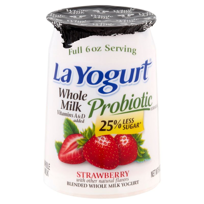 La Yogurt Strawberry Blended Whole Milk Yogurt, 6 oz