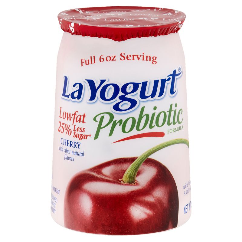 La Yogurt Probiotic Cherry Blended Lowfat Yogurt, 6 oz