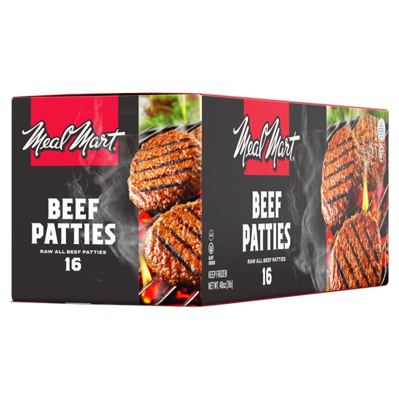 Meal Mart Beef Patties, 16 count, 48 oz