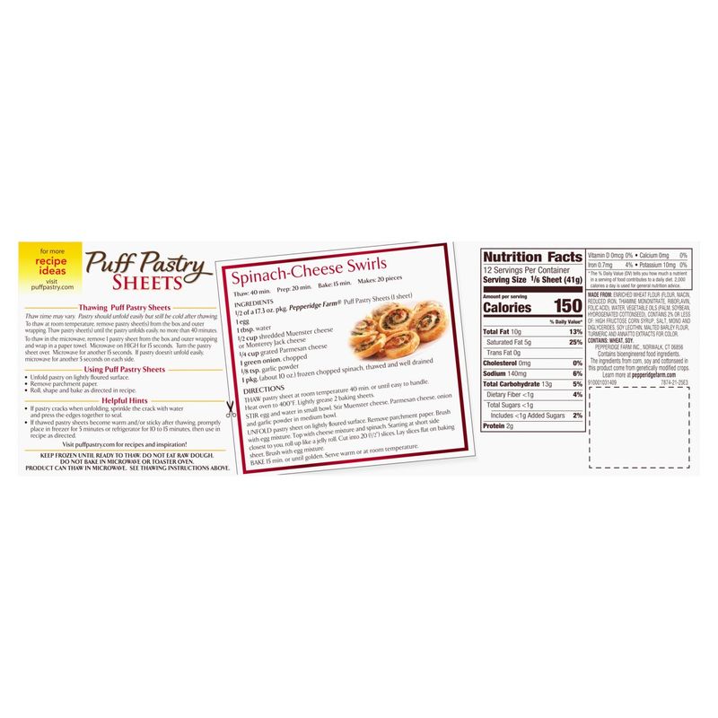 Pepperidge Farm Puff Pastry Sheets, 2 count, 17.3 oz