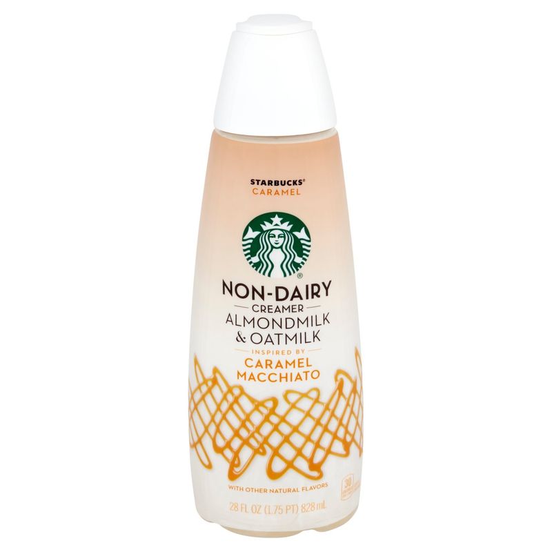 Starbucks Caramel Flavored Almondmilk &amp; Oatmilk Coffee Creamer, 28 fl oz