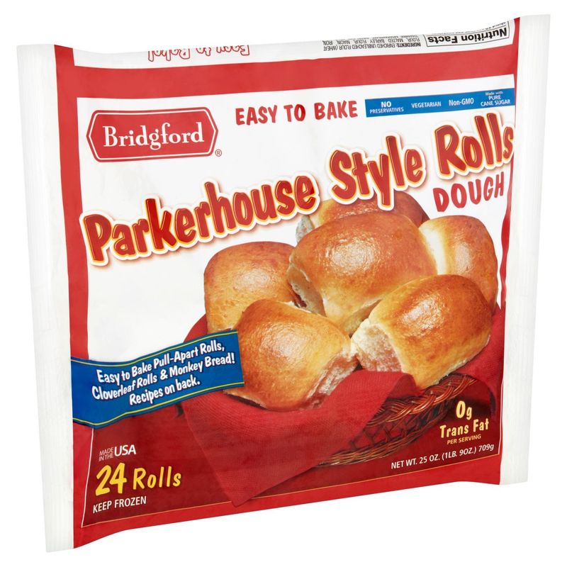 Bridgford Parkerhouse Style Rolls Dough, 24 count, 25 oz