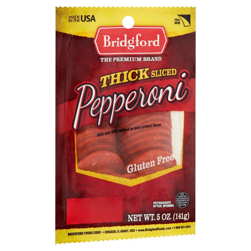 Bridgford Thick Sliced Pepperoni, 5 oz
