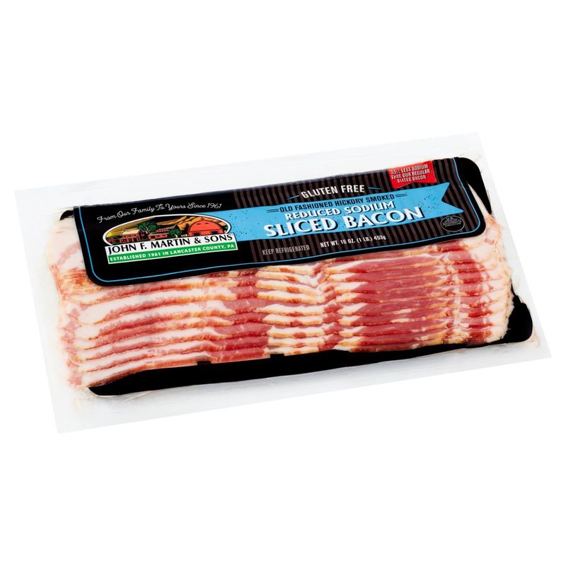John F. Martin &amp; Sons Old Fashioned Hickory Smoked Sliced Bacon, 16 oz