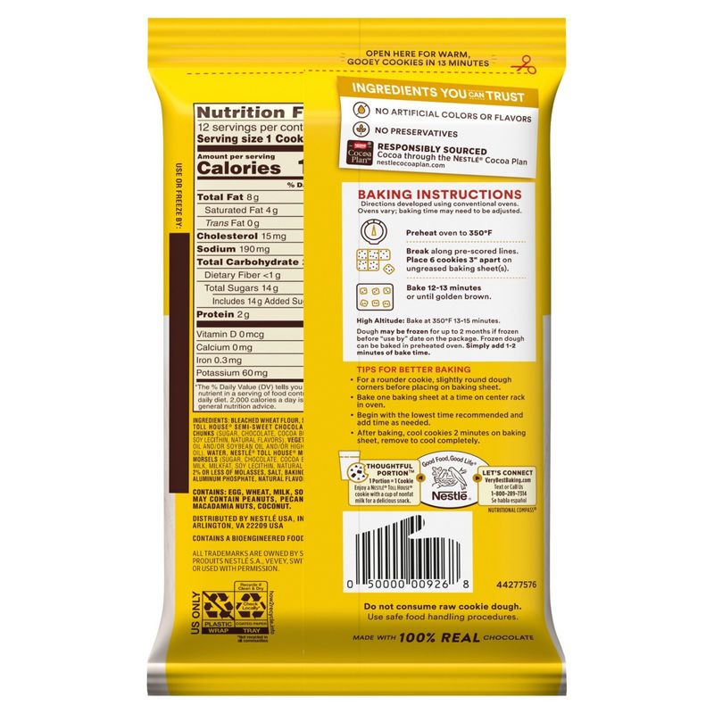 Nestlé Toll House Chocolate Chip Lovers Cookie Dough, 16 oz