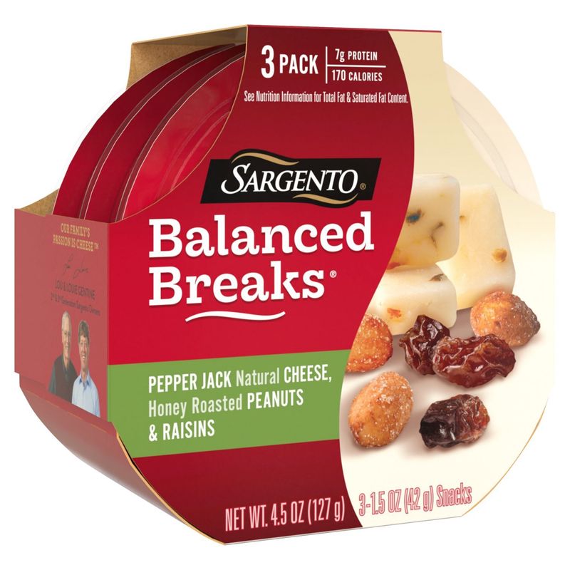Sargento Balanced Breaks Snacks, 1.5 oz, 3 count