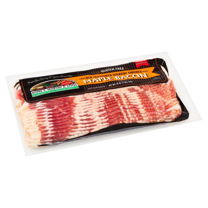 John F. Martin &amp; Sons Old Fashioned Hickory Smoked Maple Bacon, 16 oz