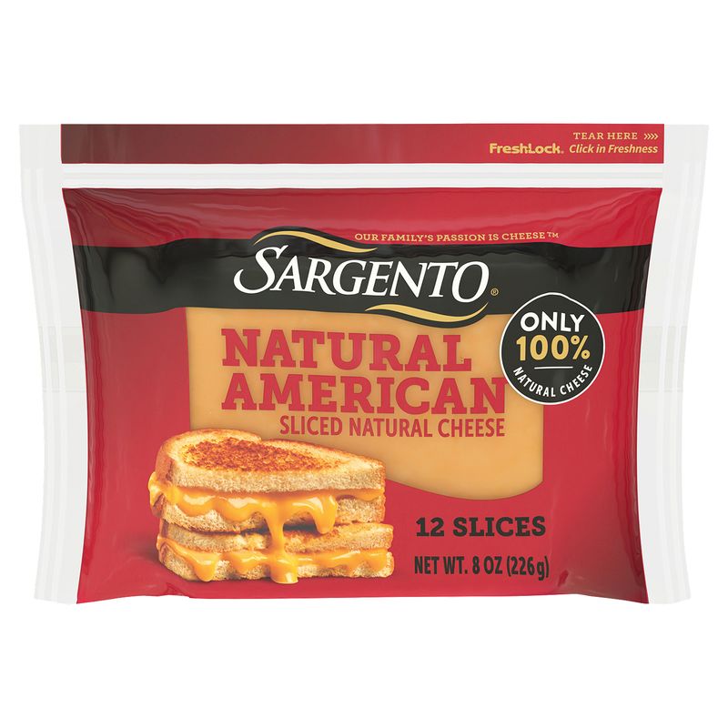 Sargento Natural American Sliced Cheese, 12 count, 8 oz