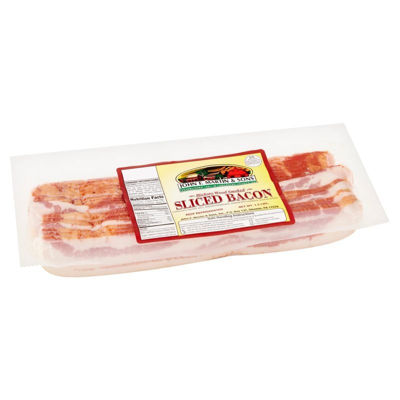 John F. Martin &amp; Sons Hickory Wood Smoked Sliced Bacon, 1.5 lbs