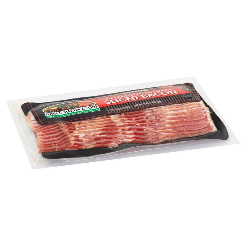 John F. Martin &amp; Sons Old Fashioned Hickory Smoked Sliced Bacon, 16 oz