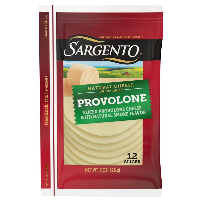 Sargento Sliced Provolone with Natural Smoke Flavor Natural Cheese, 12 count, 8 oz