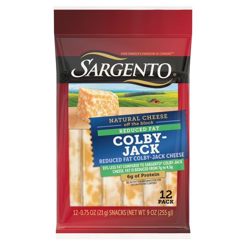 Sargento Reduced Fat Colby-Jack Natural Cheese Snacks, 0.75 oz, 12 count
