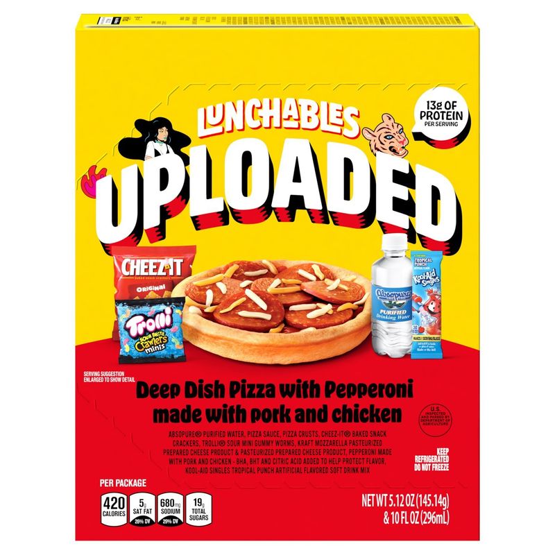Lunchables Uploaded Deep Dish Pizza with Pepperoni Meal Kit