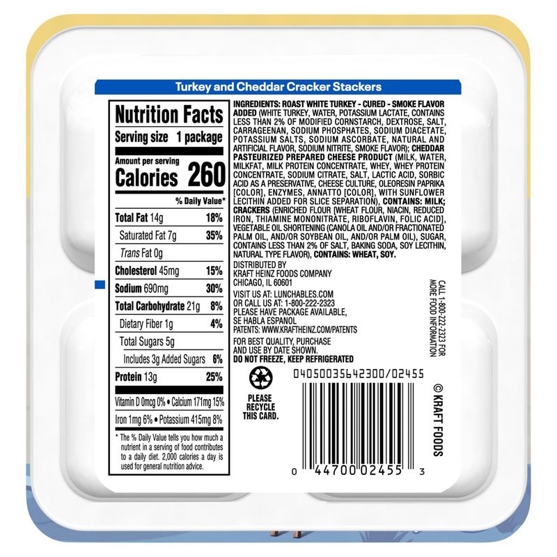 Lunchables Turkey &amp; Cheddar Cracker Stackers, 3.2 oz