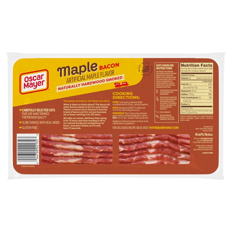 Oscar Mayer Naturally Hardwood Smoked Maple Bacon, 16 oz