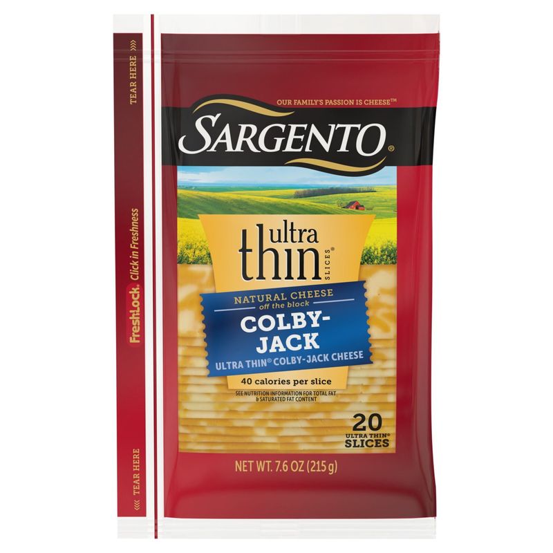 Sargento Ultra Thin Colby-Jack Cheese, 20 count, 7.6 oz