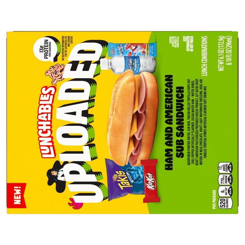 Lunchables Uploaded Ham and American Sub Sandwich Lunch Combinations