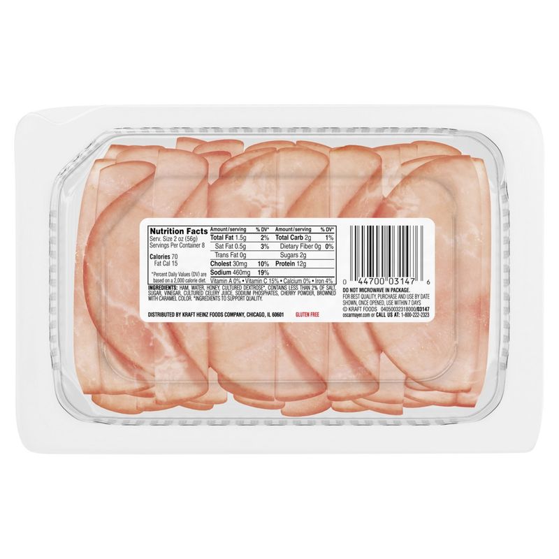 Oscar Mayer Deli Fresh Honey Uncured Ham Family Pack, 16 oz
