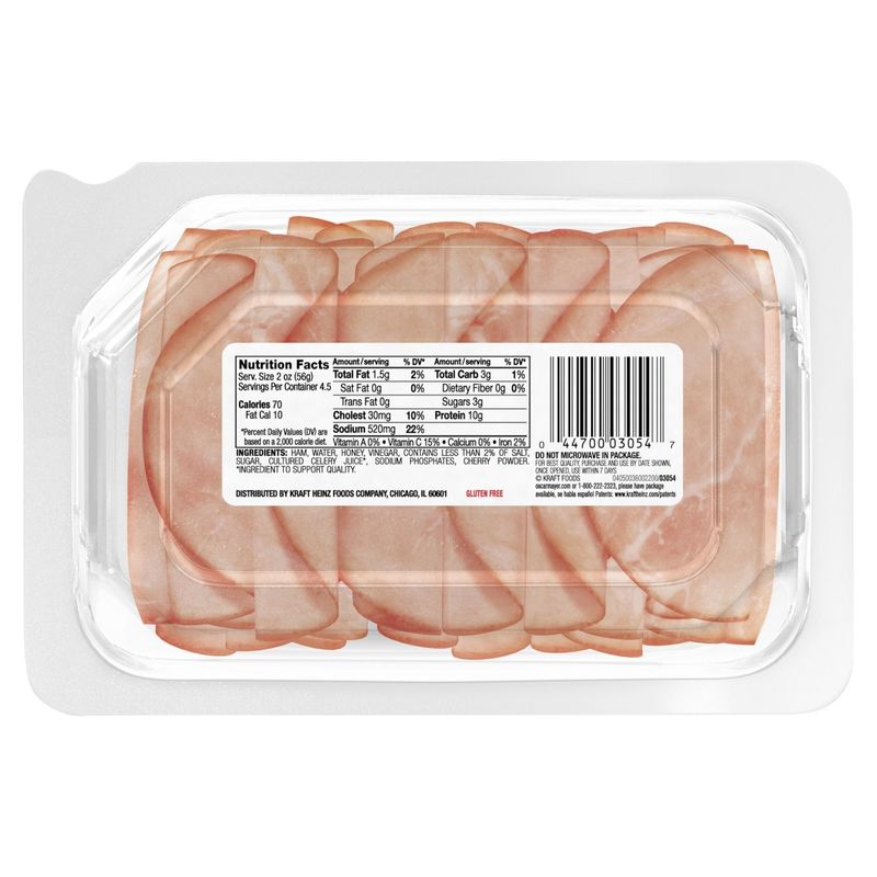 Oscar Mayer Deli Fresh Honey Uncured Ham, 9 oz