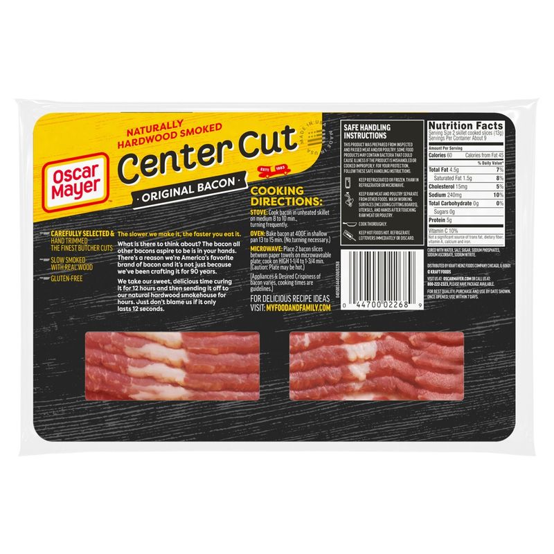 Oscar Mayer Center Cut Original Bacon, 12 oz