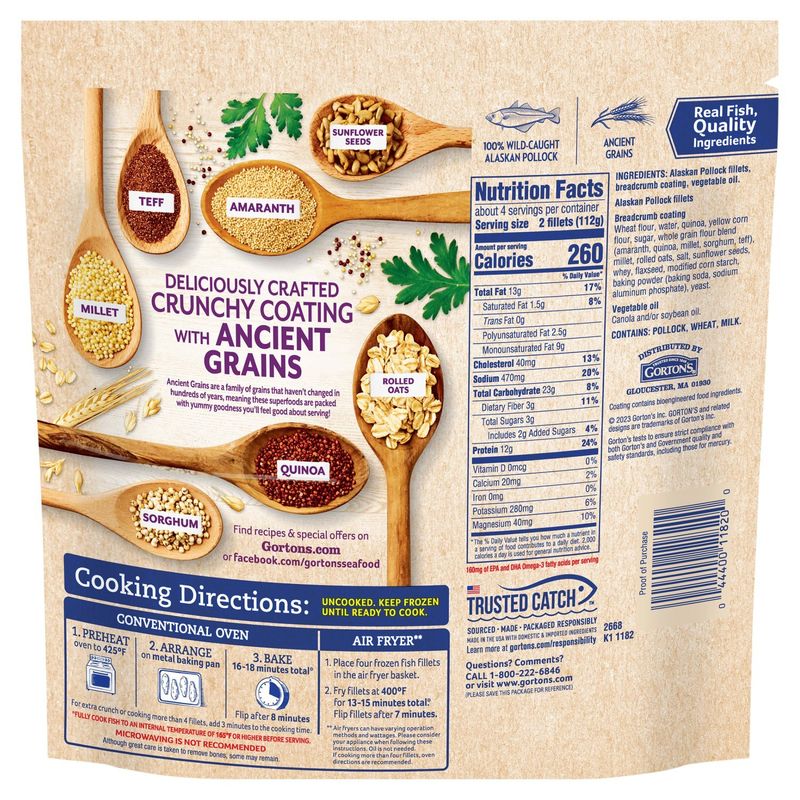 Gorton's Golden Crusted Fish Fillets, 8 count, 15.2 oz