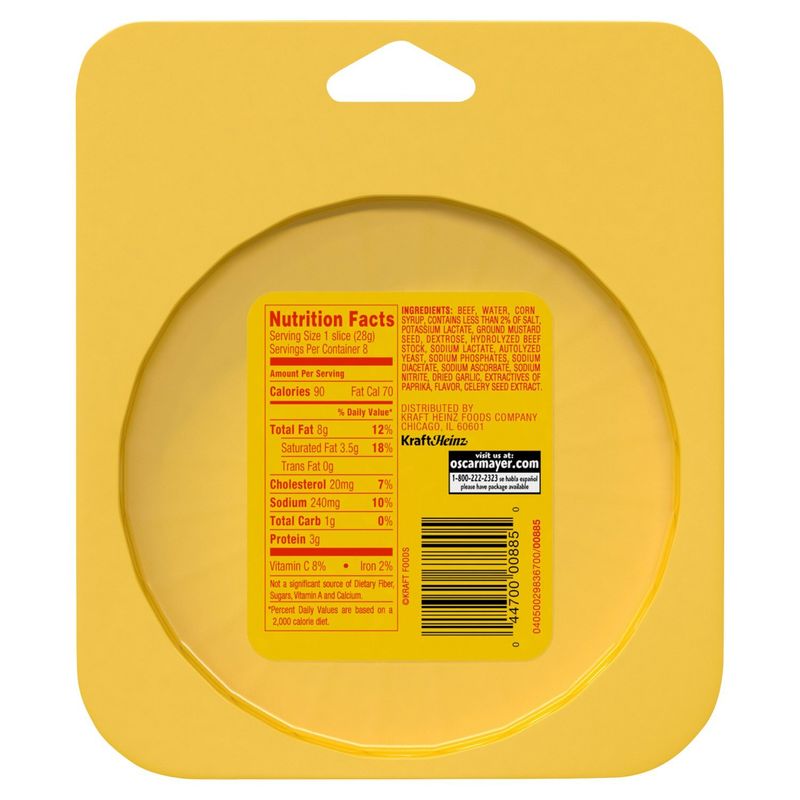 Oscar Mayer Original Beef Bologna, 8 oz