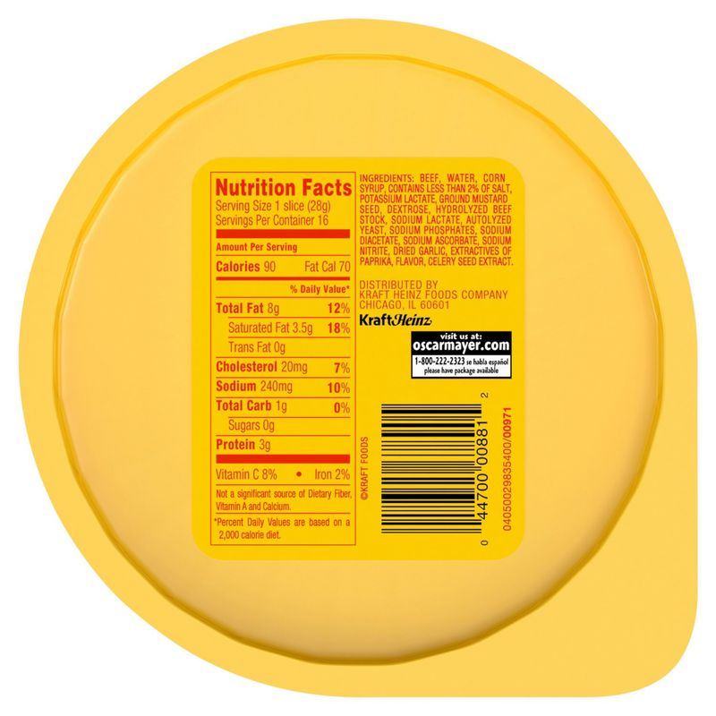 Oscar Mayer Original Beef Bologna, 16 oz