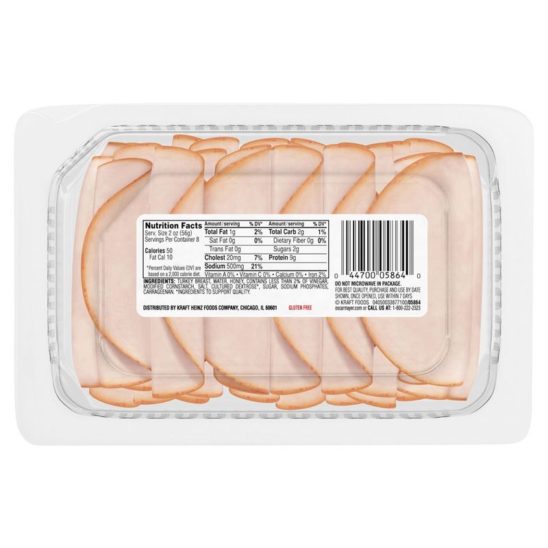 Oscar Mayer Deli Fresh Honey Smoked Turkey Breast Family Size, 16 oz
