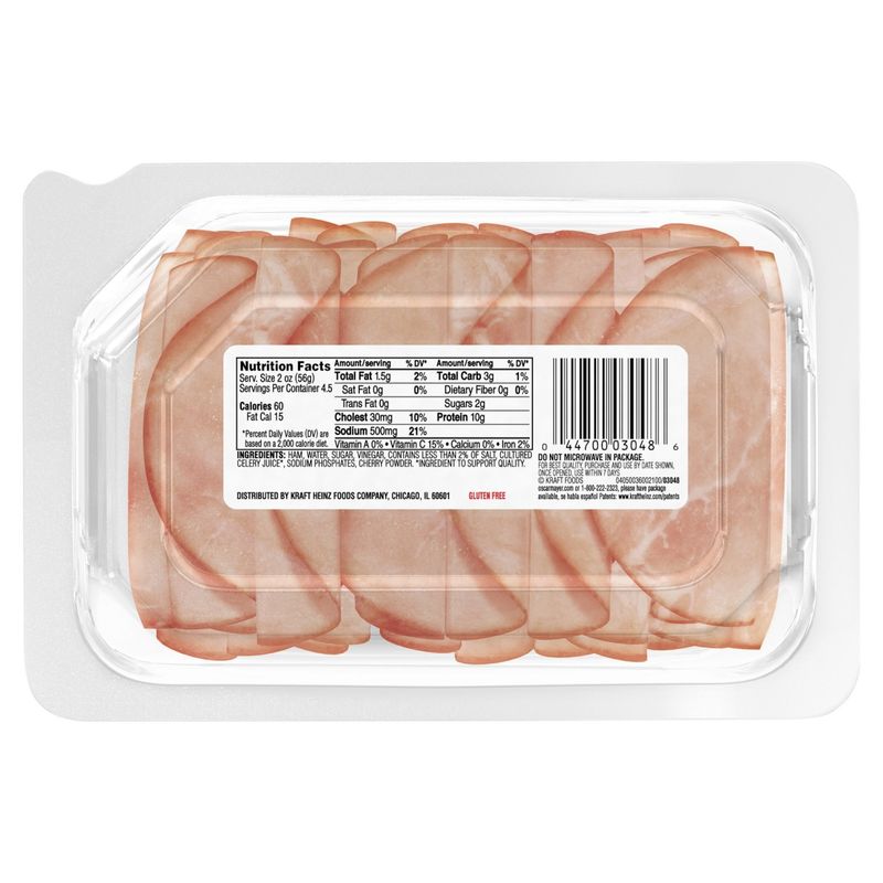 Oscar Mayer Deli Fresh Smoked Uncured Ham, 9 oz