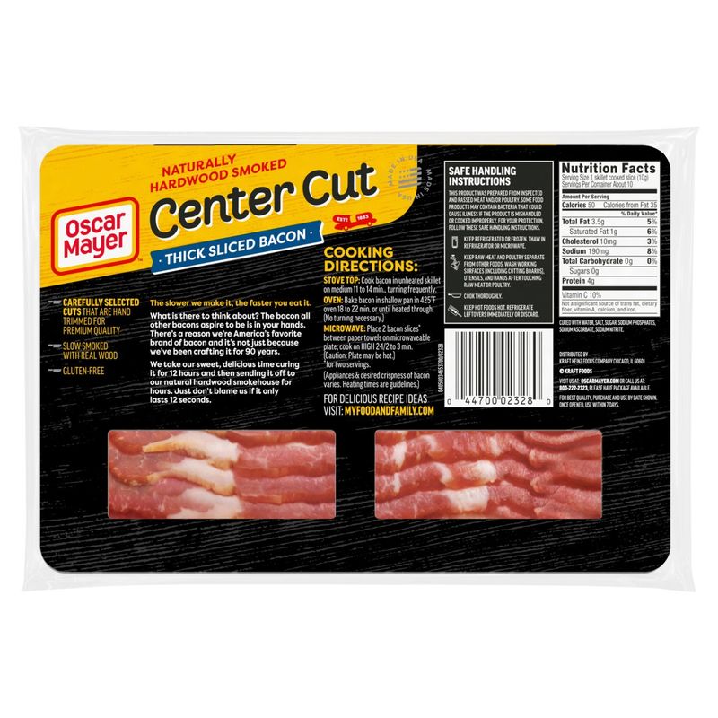 Oscar Mayer Center Cut Thick Sliced Bacon, 12 oz