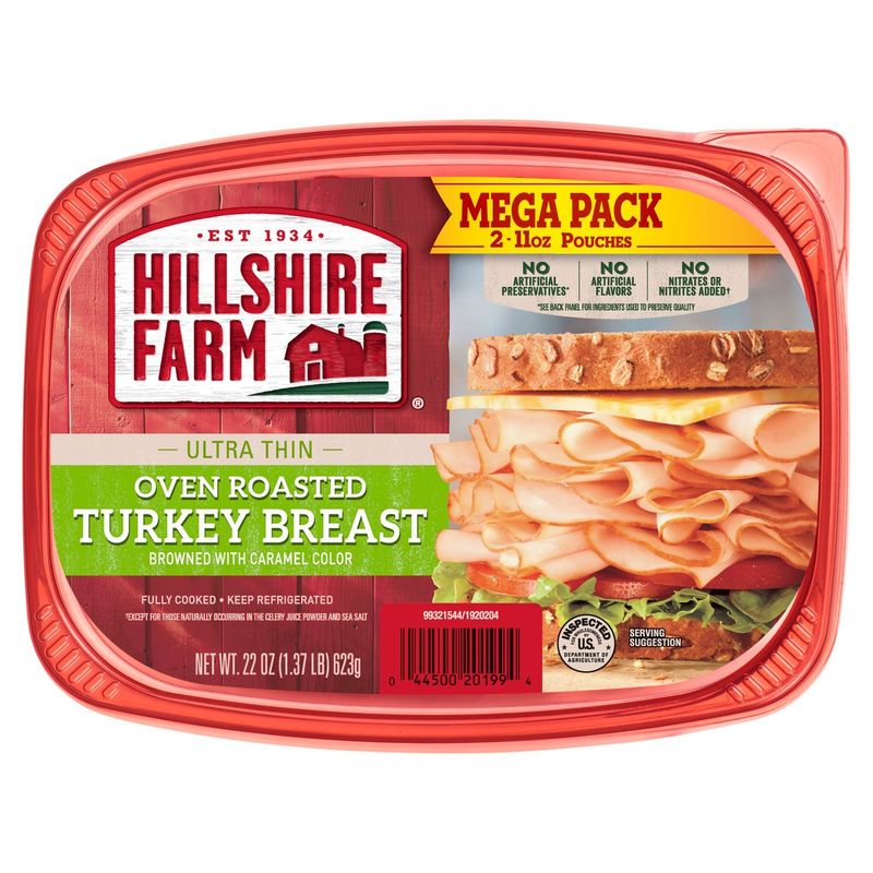 Hillshire Farm Ultra Thin Oven Roasted Turkey Breast Mega Pack, 11 oz, 2 count