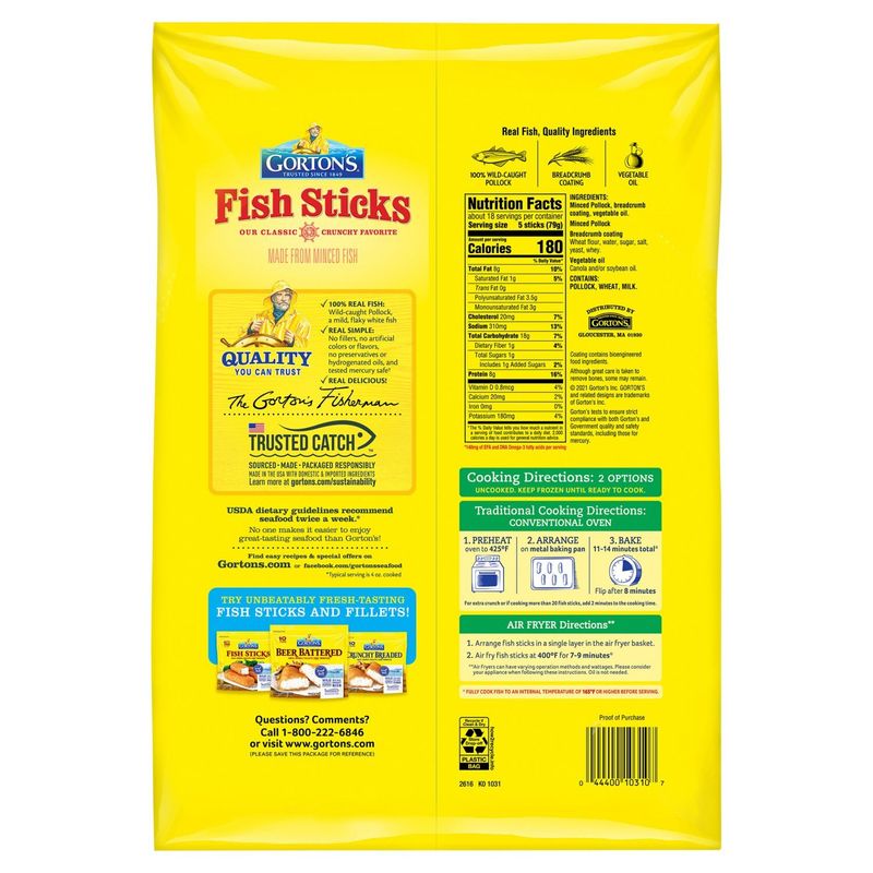 Gorton's Fish Sticks, 90 count, 51 oz