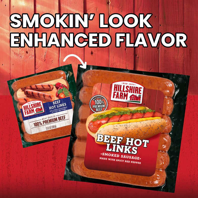 Hillshire Farm Beef Hot Links Smoked Sausage, 12 oz