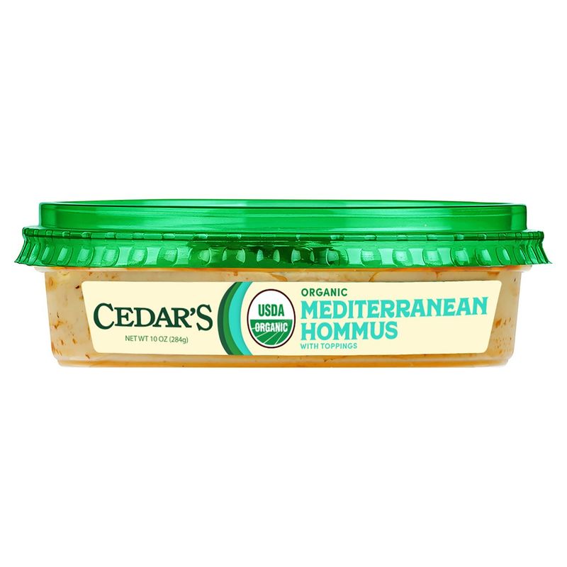 Cedar's Organic Mediterranean Hommus with Toppings, 10 oz