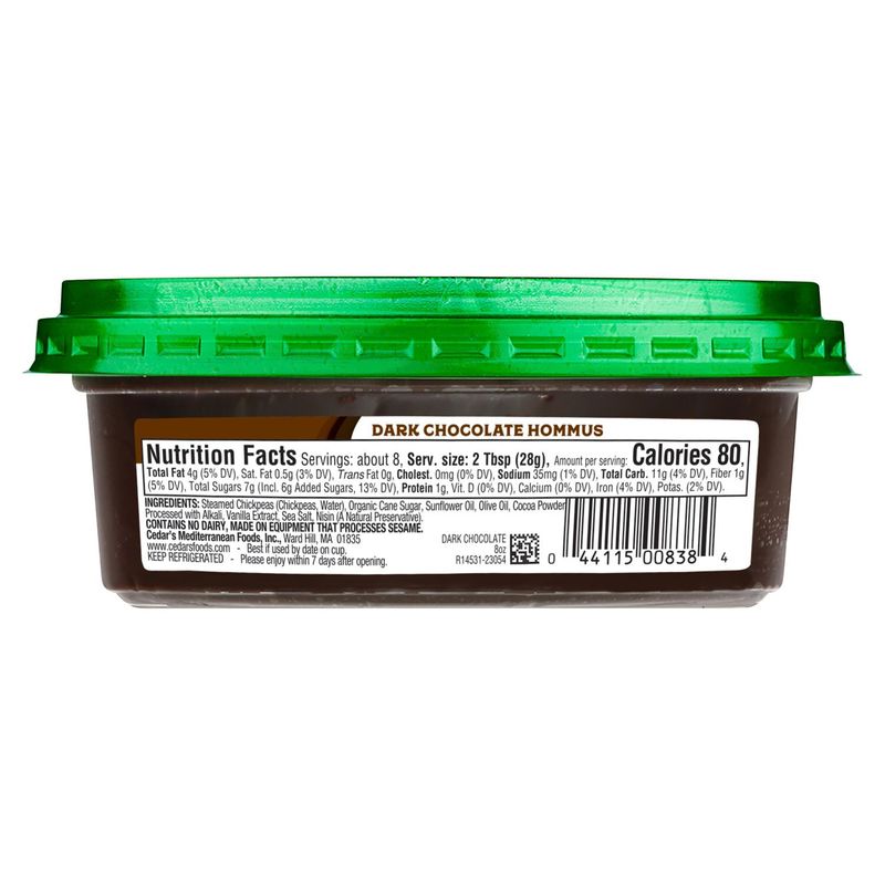 Cedar's Dark Chocolate Hommus, 8 oz