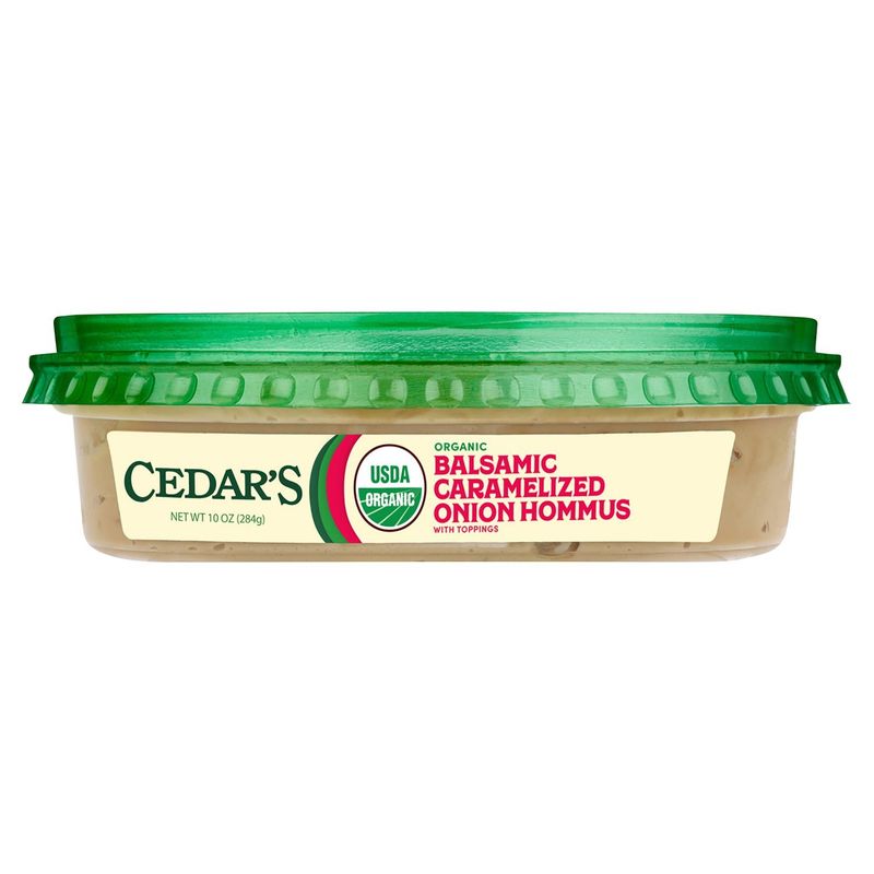 Cedar's Organic Balsamic Caramelized Onion Hommus with Toppings, 10 oz
