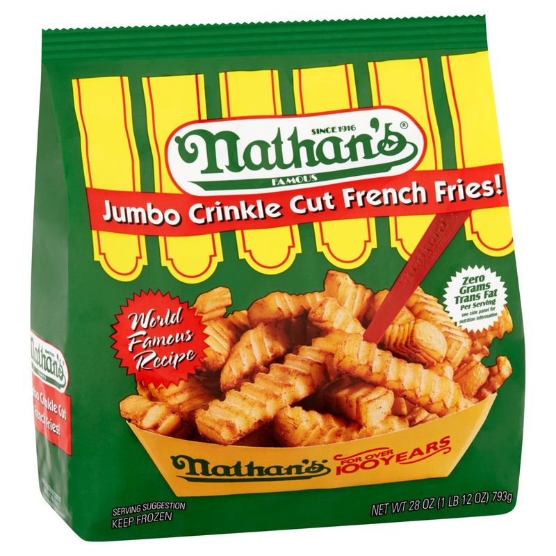 Nathan's Famous Jumbo Crinkle Cut French Fries!, 28 oz