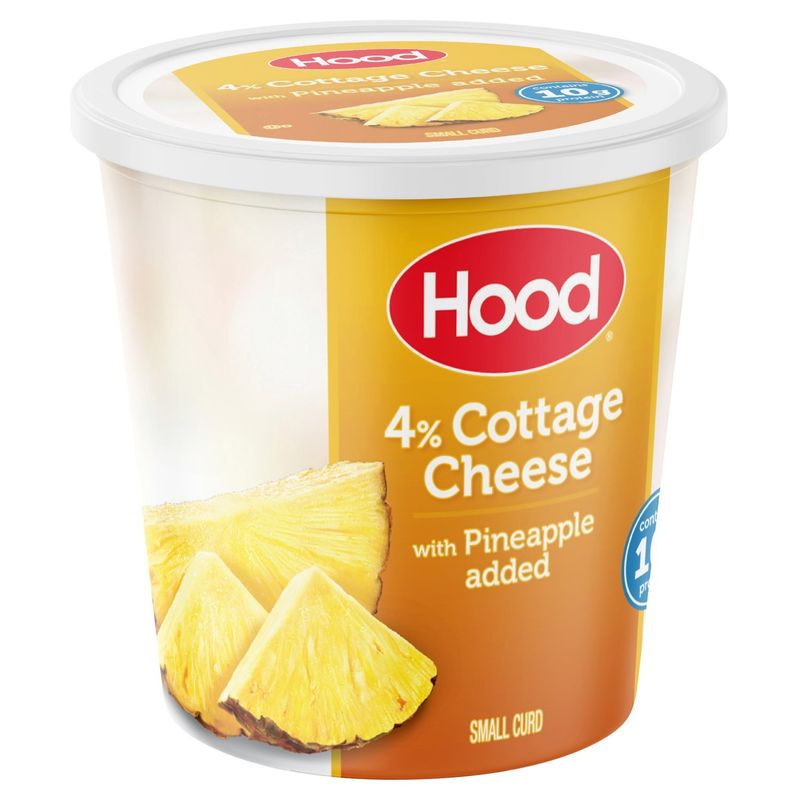 Hood Small Curd 4% Cottage Cheese with Pineapple Added, 24 oz