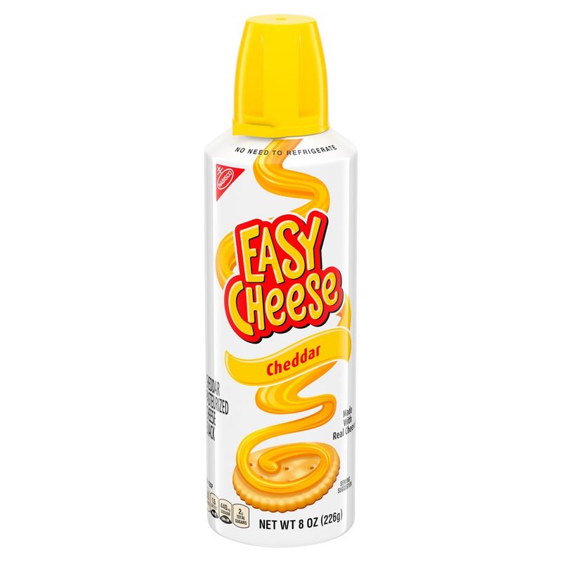 Nabisco Easy Cheese Cheddar Pasteurized Cheese Snack, 8 oz