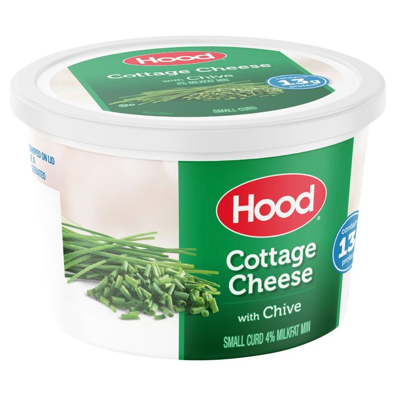 Hood Small Curd 4% Milkfat Min Cottage Cheese with Chive, 16 oz