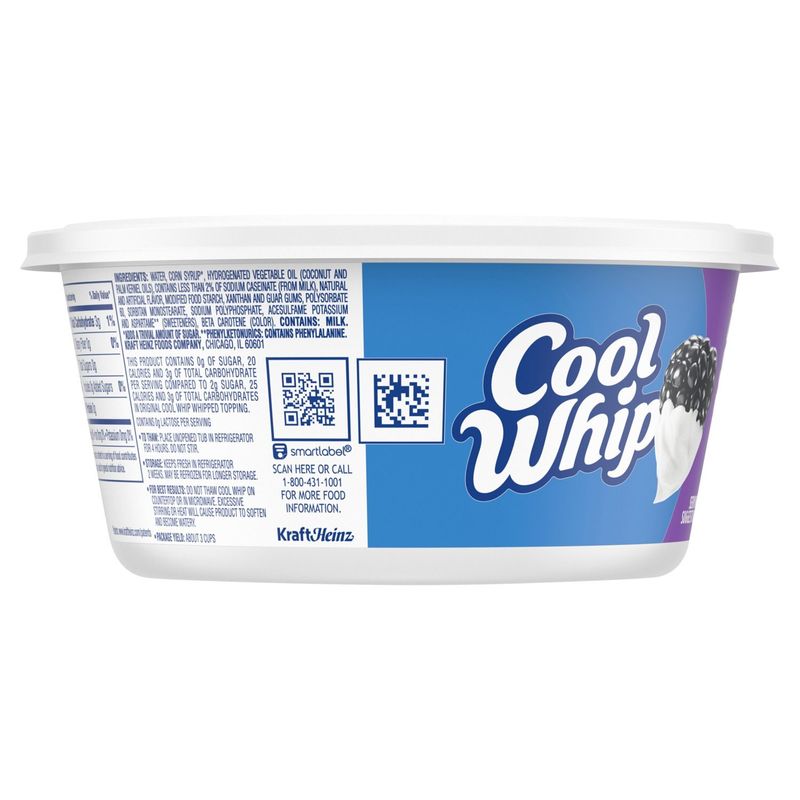 Cool Whip Zero Sugar Whipped Topping, 8 oz