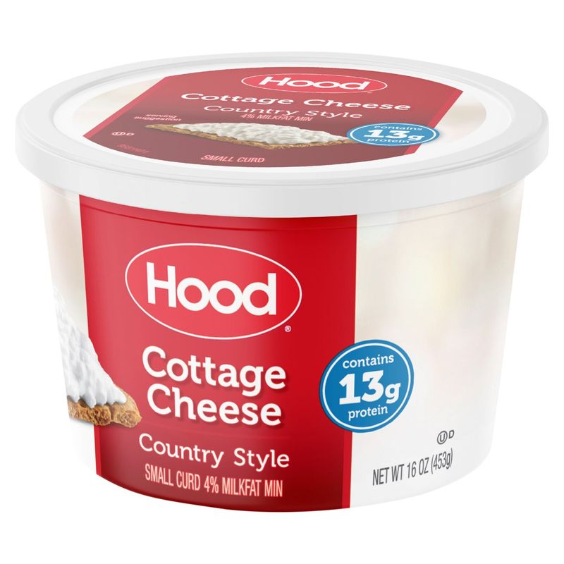 Hood Country Style Small Curd 4% Milkfat Min Cottage Cheese, 16 oz